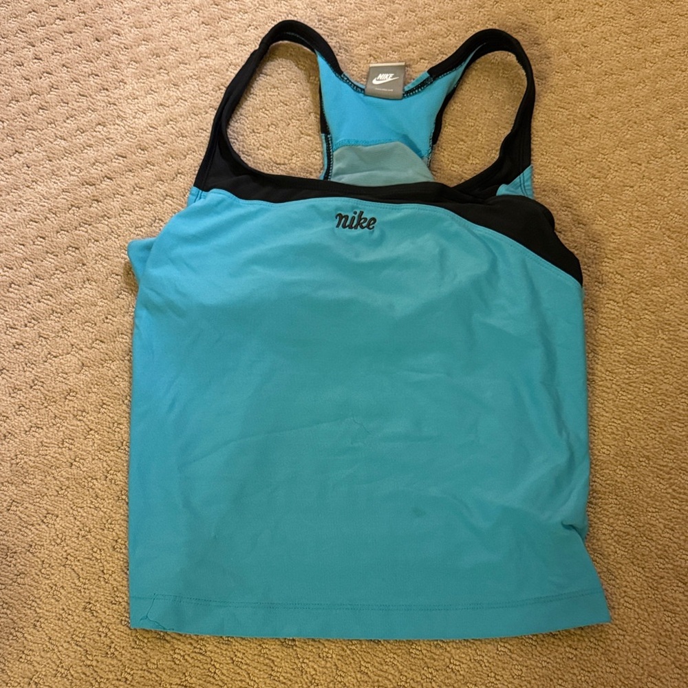 Nike Women’s Aqua Blue & Black Racerback Tank
